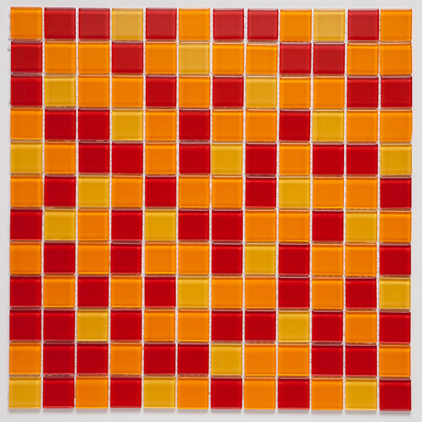 Vitrello Squarestyle Red Orange Mix 25x25