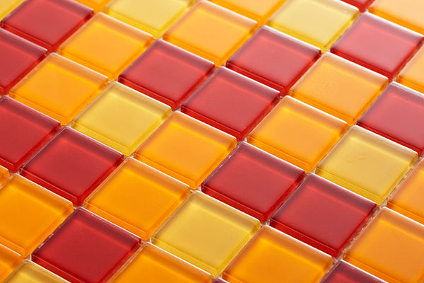 Vitrello Squarestyle Red Orange Mix 25x25